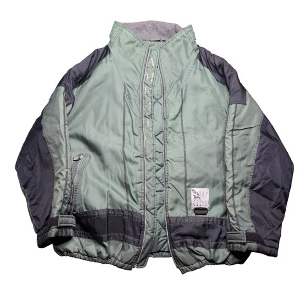 Vintage 90s Perry Ellis America green baggy loose rap jacket